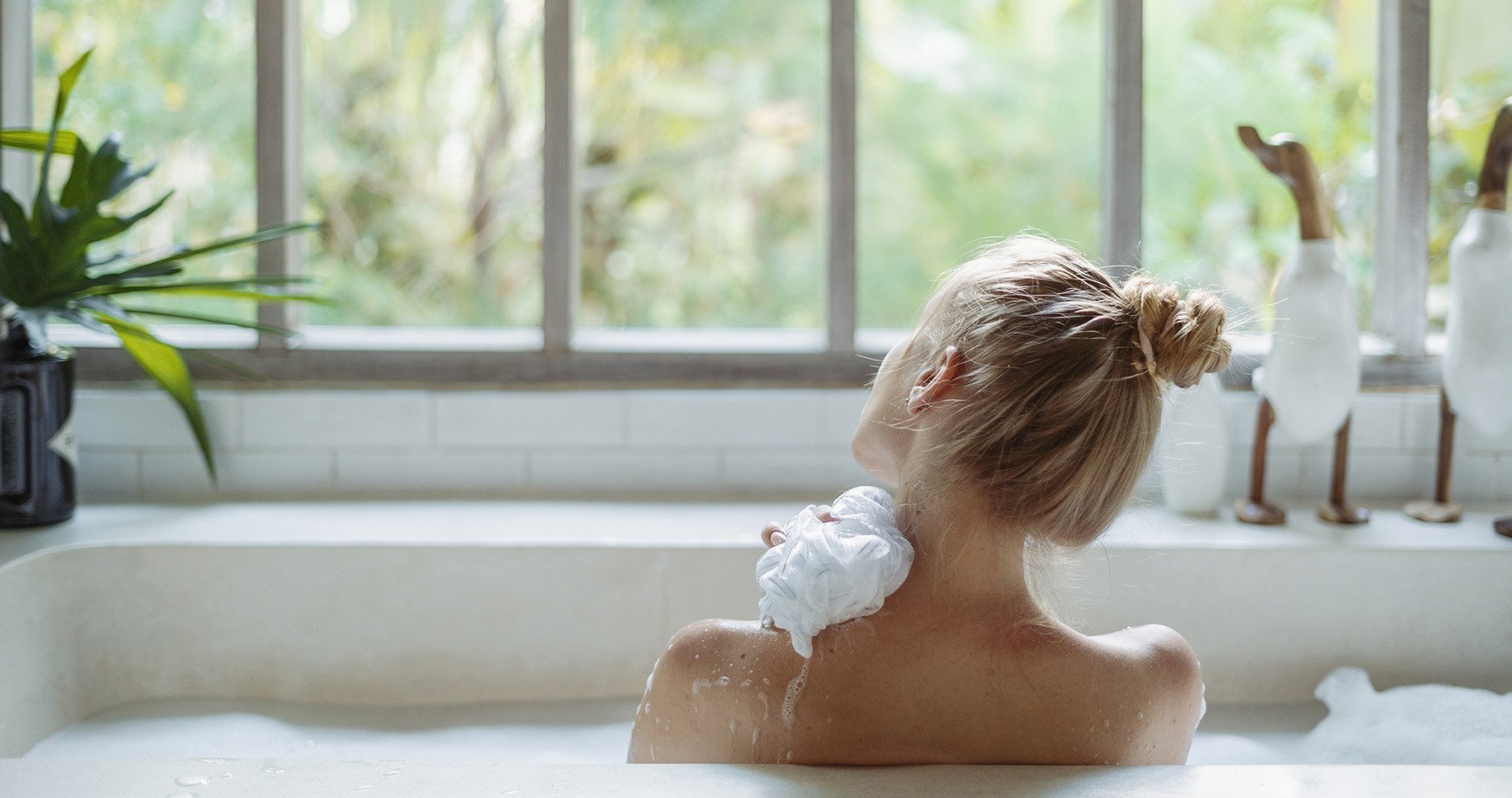 Woman in bathtub